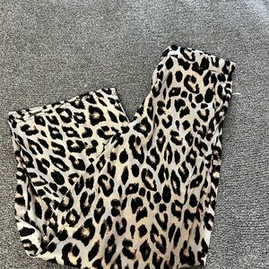 Satin Leopard Print Pants